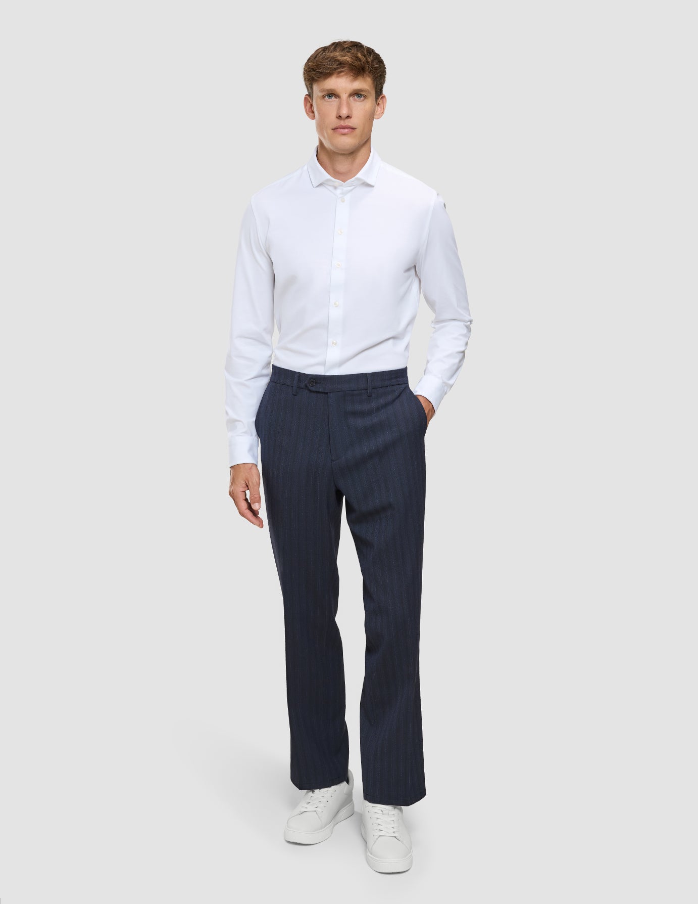 Heritage Pants Relaxed Fit Dark Navy Pinstripe